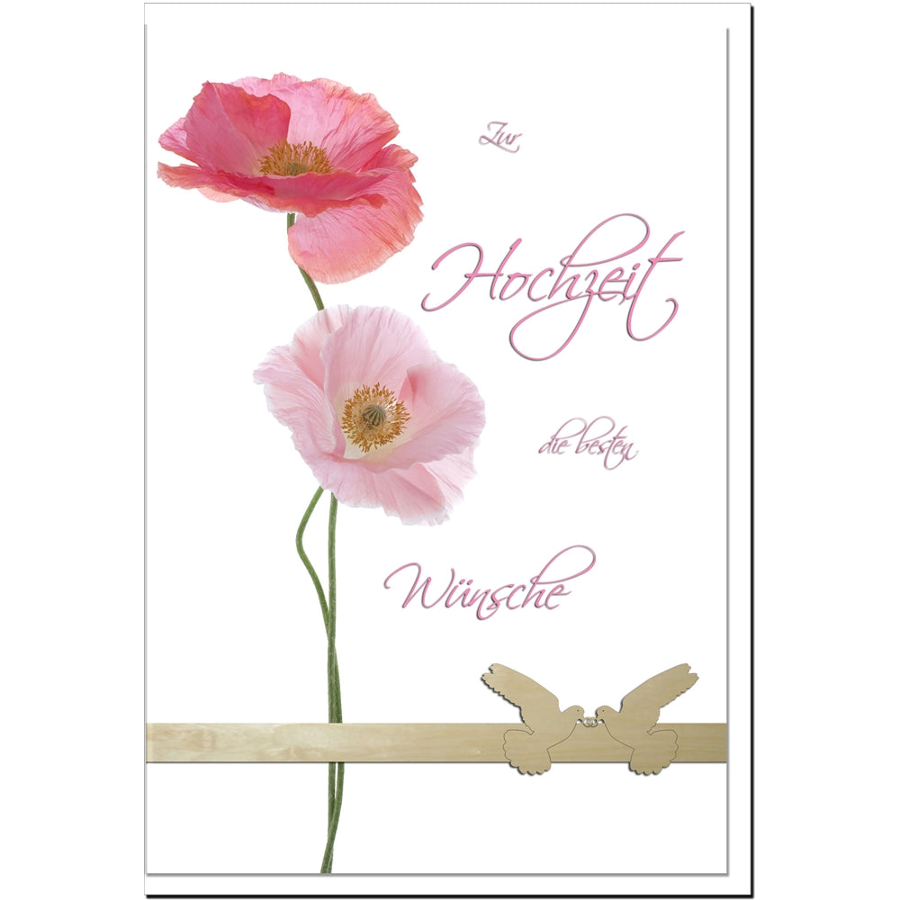 metALUm Karte zur Hochzeit BLUMEN - 1207007S