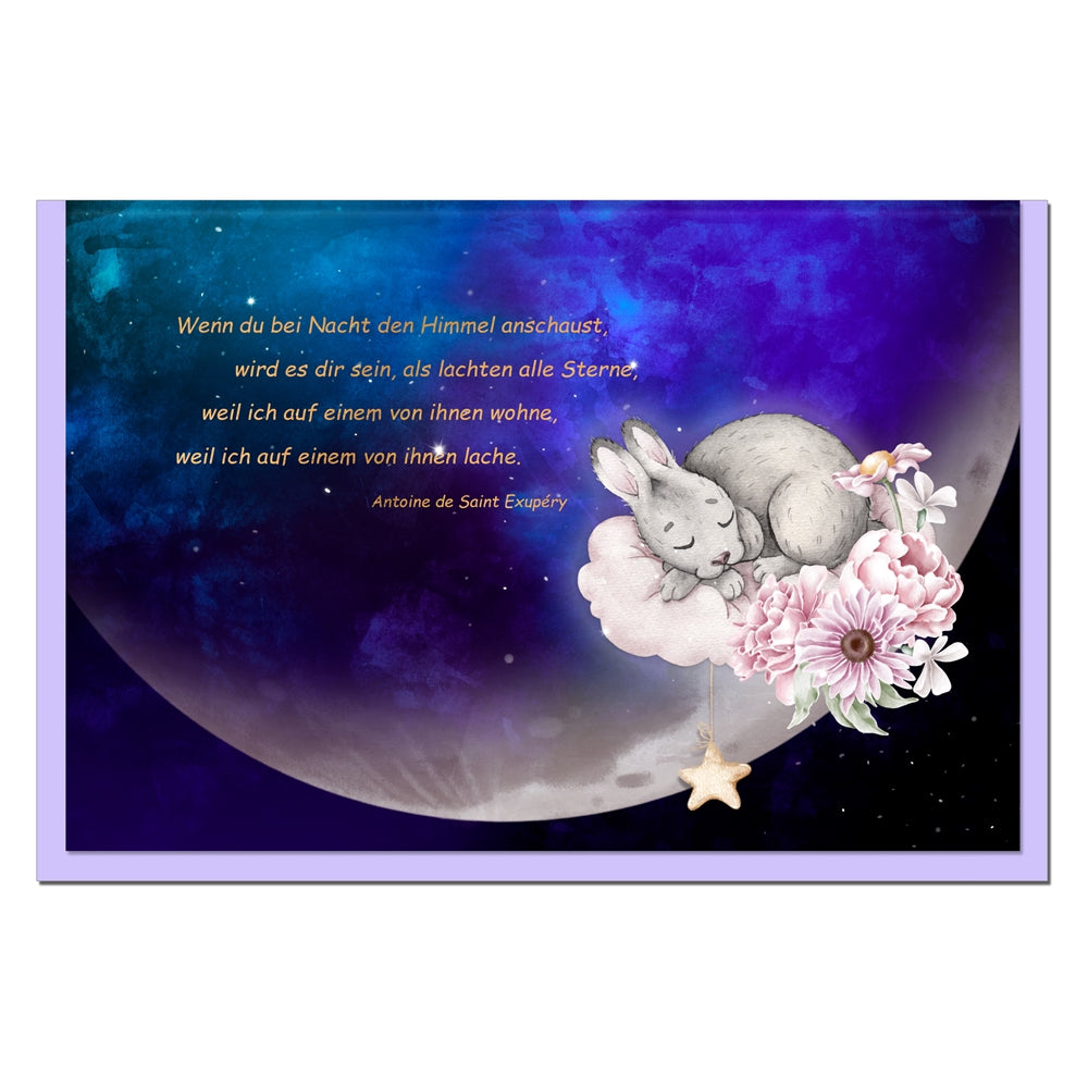 metALUm Trauerkarte Beileidskarte Anteilnahme zum Tod eines Kindes Sternenkind