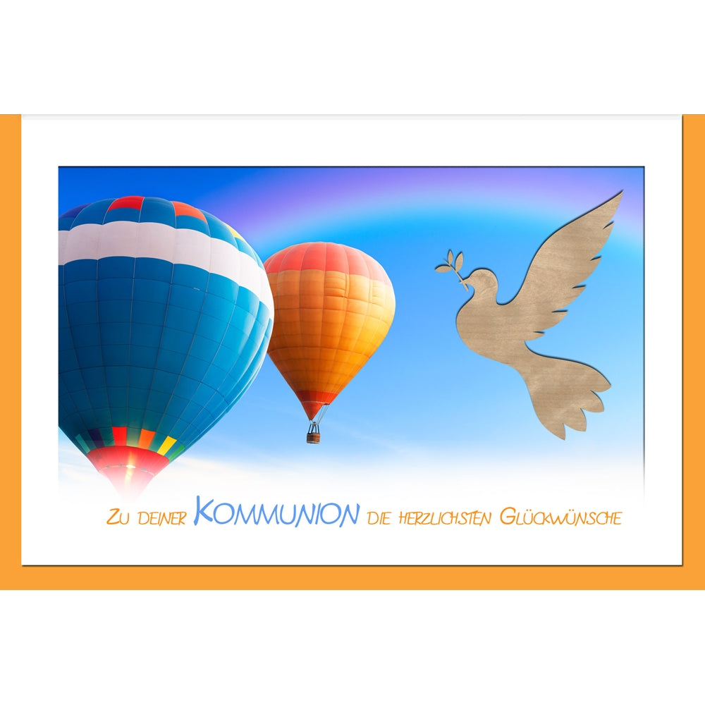 Grußkarten XXL/Heißluftballons/Kommunion
