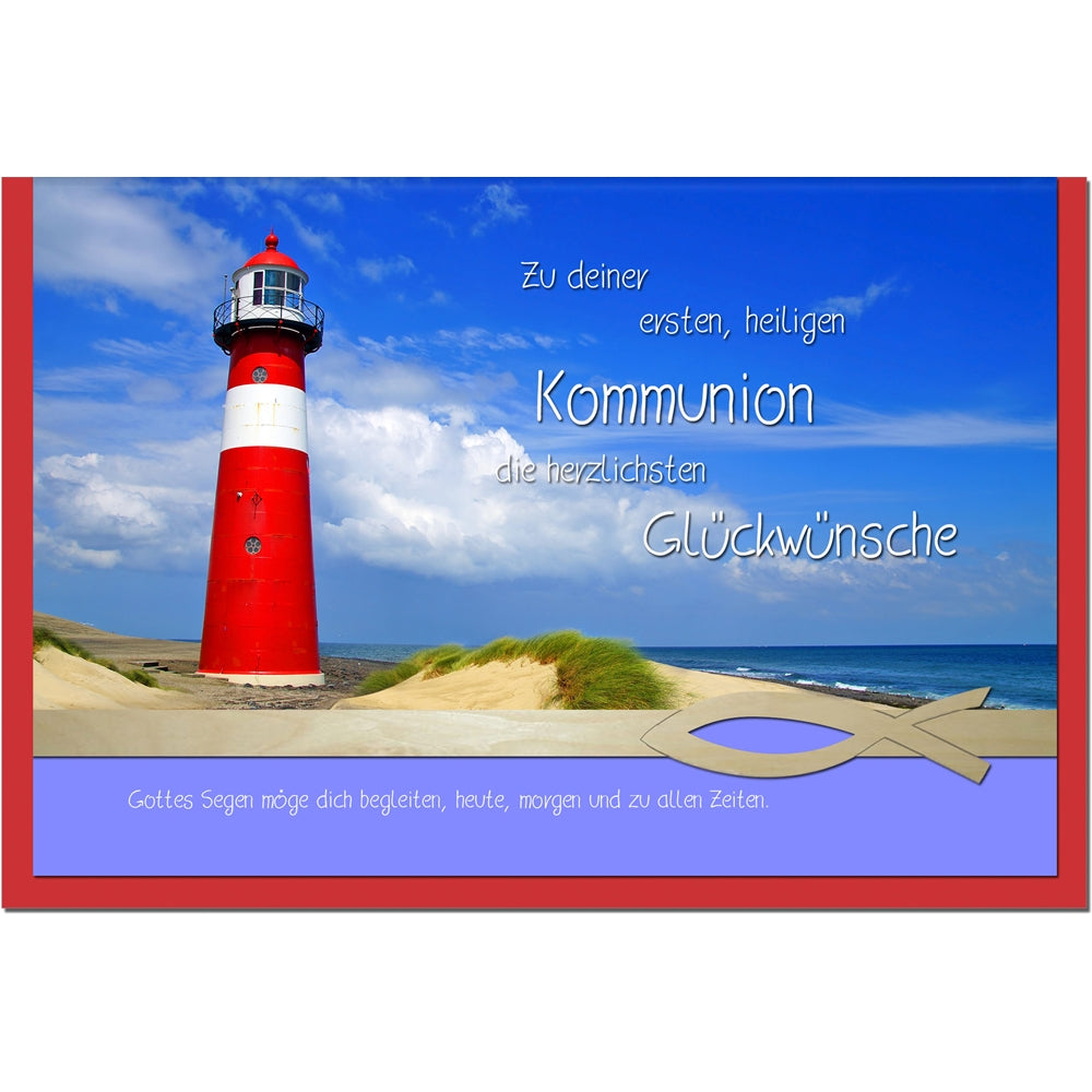 metALUm Karte zur Kommunion LEUCHTTURM - 1211009S