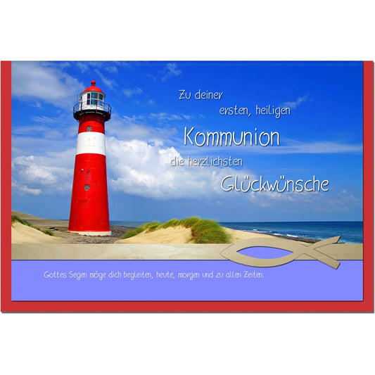 metALUm Karte zur Kommunion LEUCHTTURM - 1211009S