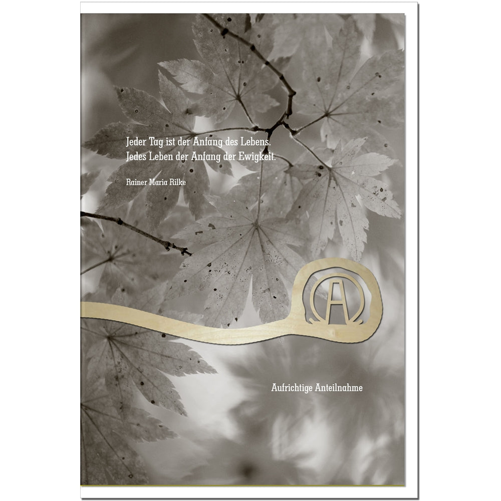 Trauerkarte EWIGKEIT - Alpha und Omega - metALUm #00573