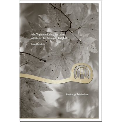 Trauerkarte EWIGKEIT - Alpha und Omega - metALUm #00573