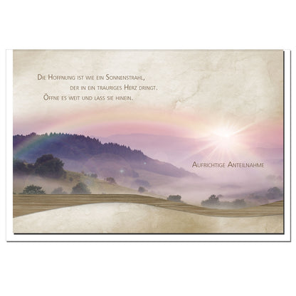 Trauerkarte HOFFNUNG - Regenbogenland - metALUm # 1201097