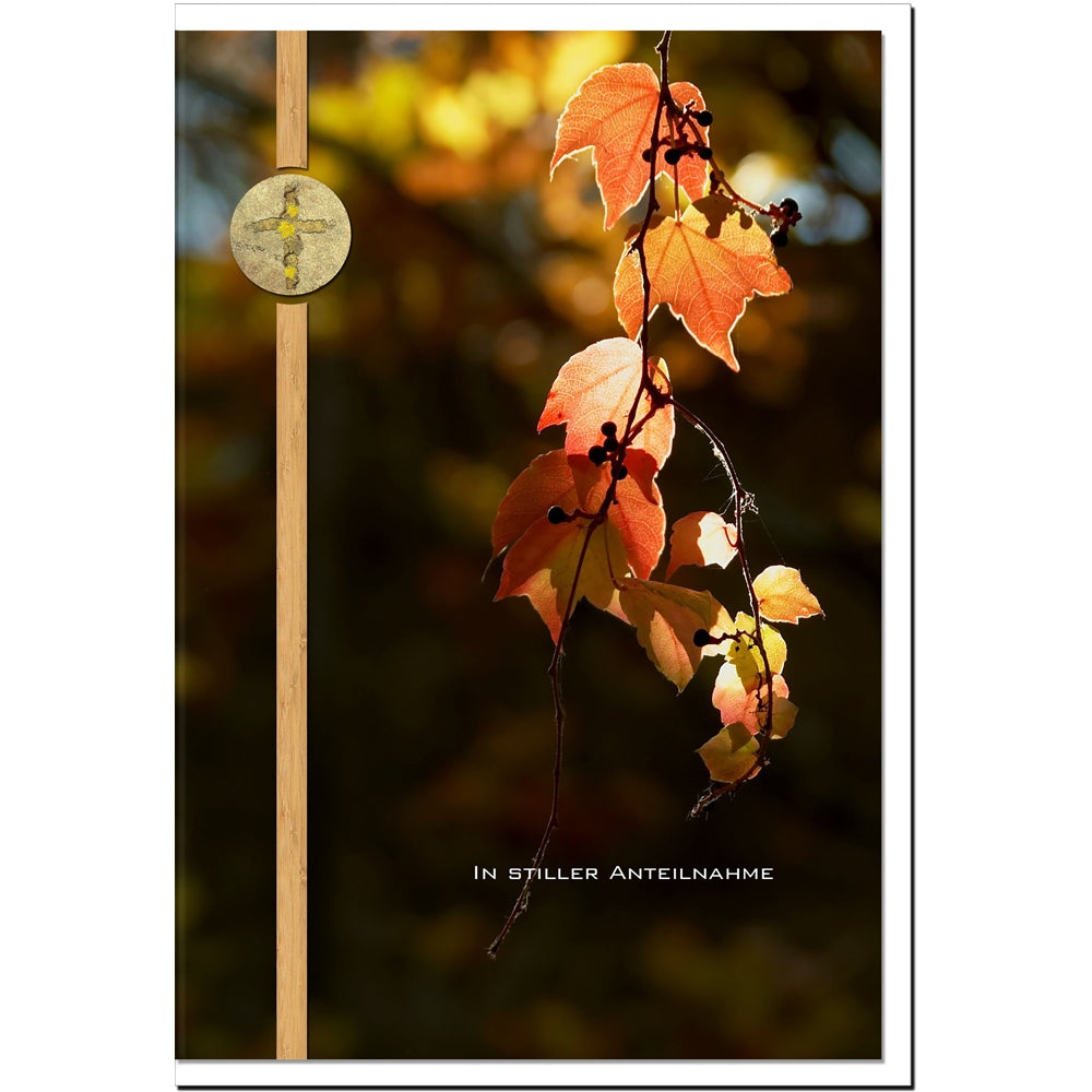 Trauerkarte Beileidskarte Kondolenzkarte Anteilnahme Abschied im Herbst