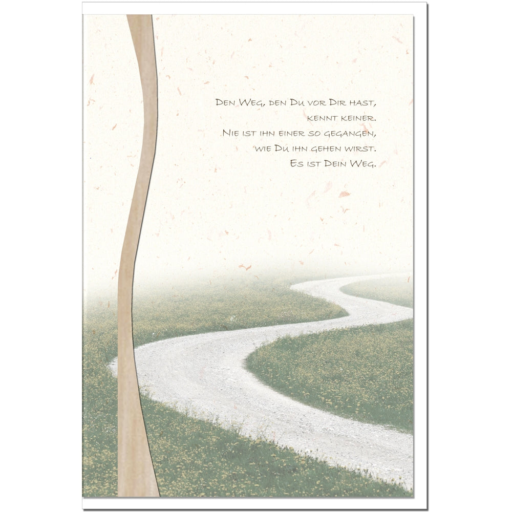 Kondolenzkarte DEIN WEG - Weg - metALUm #01417
