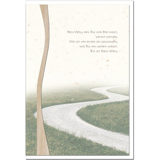 Kondolenzkarte DEIN WEG - Weg - metALUm #01417