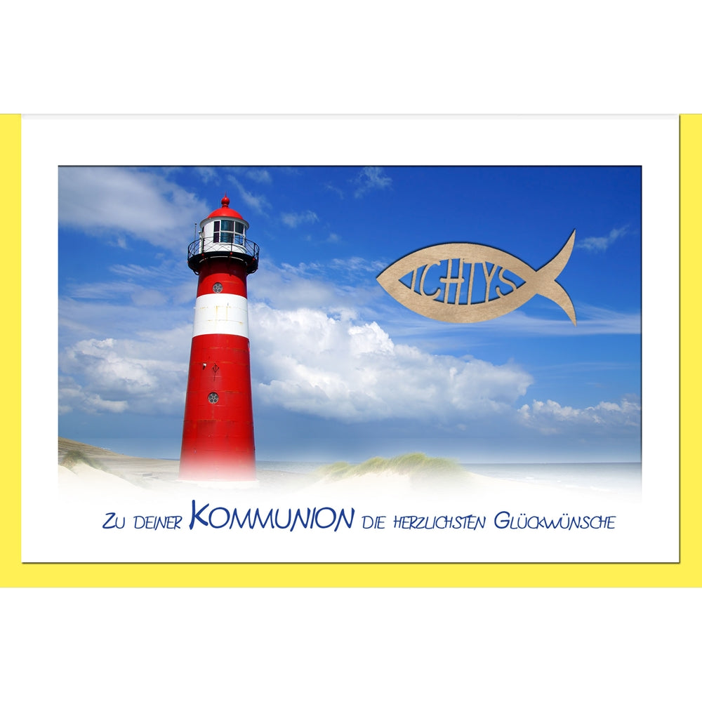 Grußkarten XXL/Leuchtturm/Kommunion