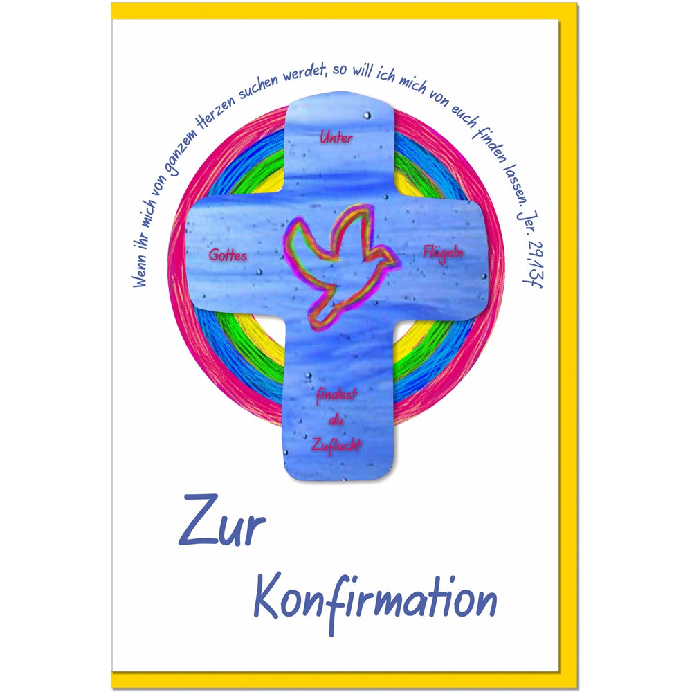 metALUm Karte zur Konfirmation FRIEDENSTAUBE - 1012018S
