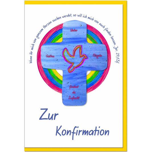 metALUm Karte zur Konfirmation FRIEDENSTAUBE - 1012018S