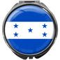 metALUm Pillendose mit Spiegel rund Metall 3 Fächer FLAGGE HONDURAS #0090