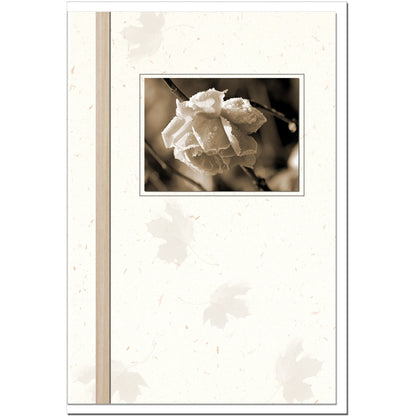 Trauerkarte ABSCHIED -Rose - metALUm #01532