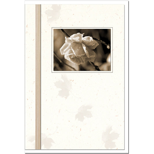 Trauerkarte ABSCHIED -Rose - metALUm #01532