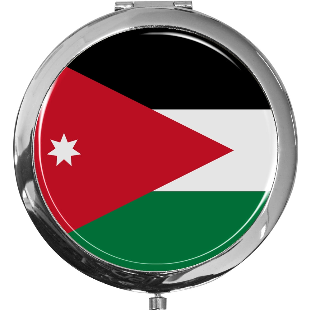 metALUm Taschenspiegel FLAGGE JORDANIEN mit 2 - facher Vergrößerung #77215B