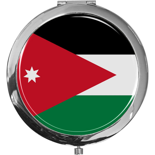 metALUm Taschenspiegel FLAGGE JORDANIEN mit 2 - facher Vergrößerung #77215B