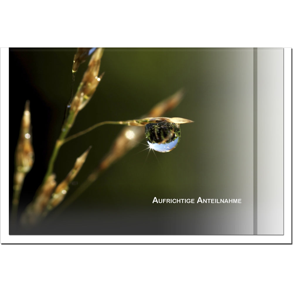 Trauerkarte VERGÄNGLICHKEIT - Tau - metALUm # 3300040