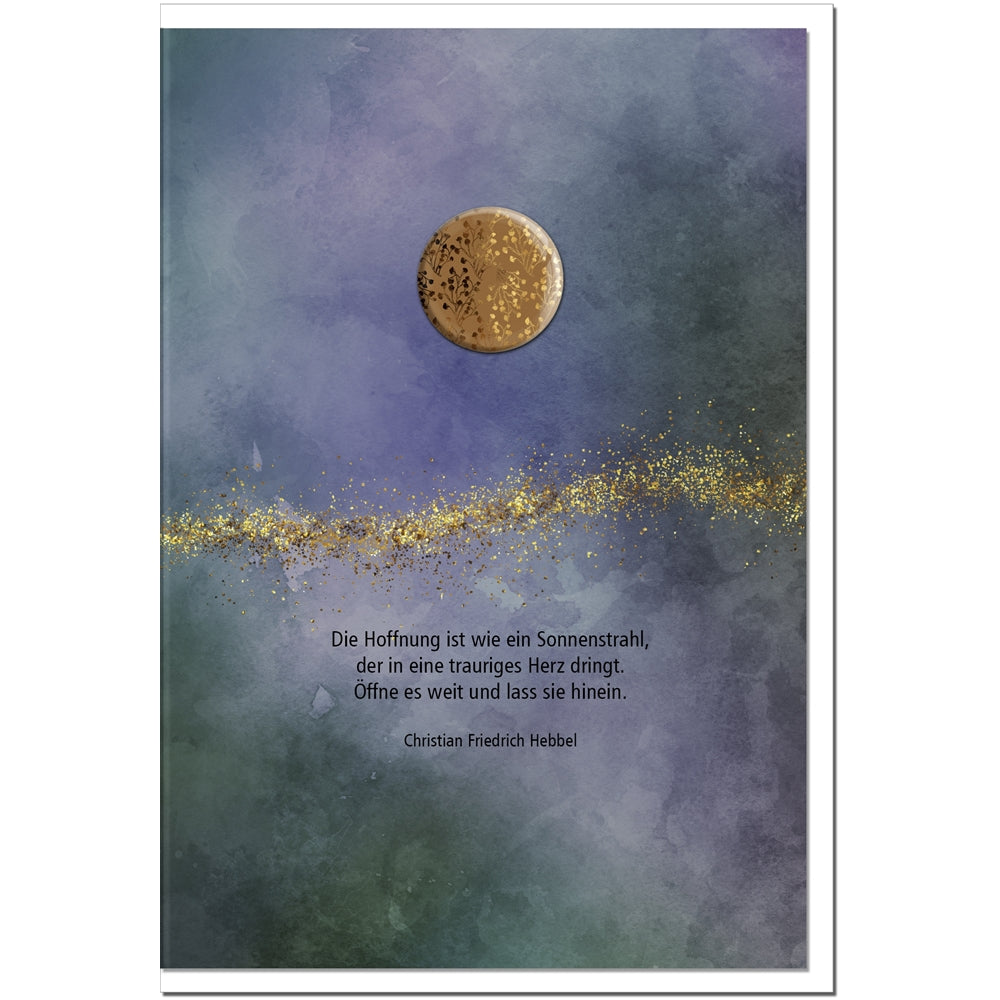 Trauerkarte HOFFNUNG - Strahl der Hoffnung - metALUm # 1001157