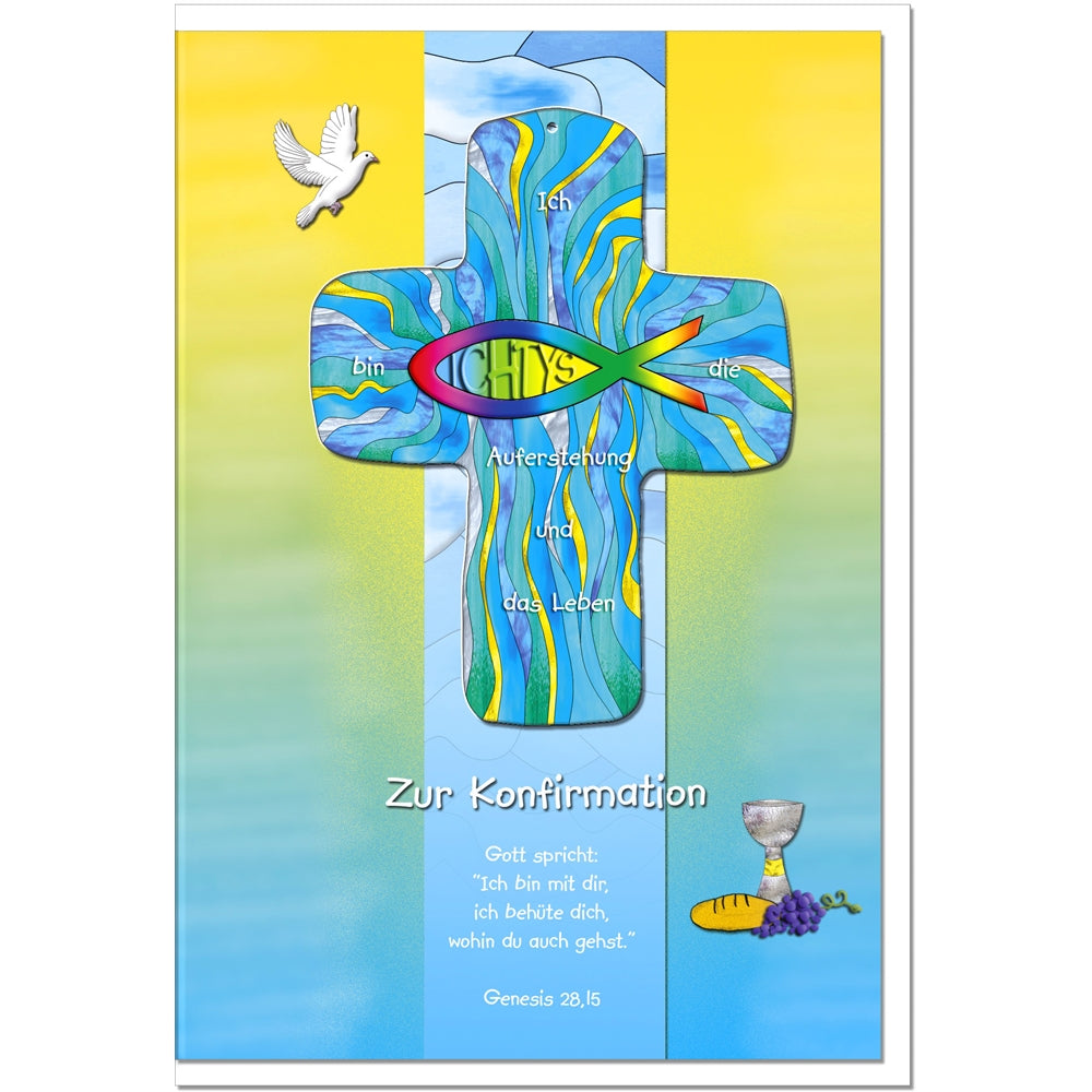 metALUm Karte zur Konfirmation ICHTYS - KONF005S