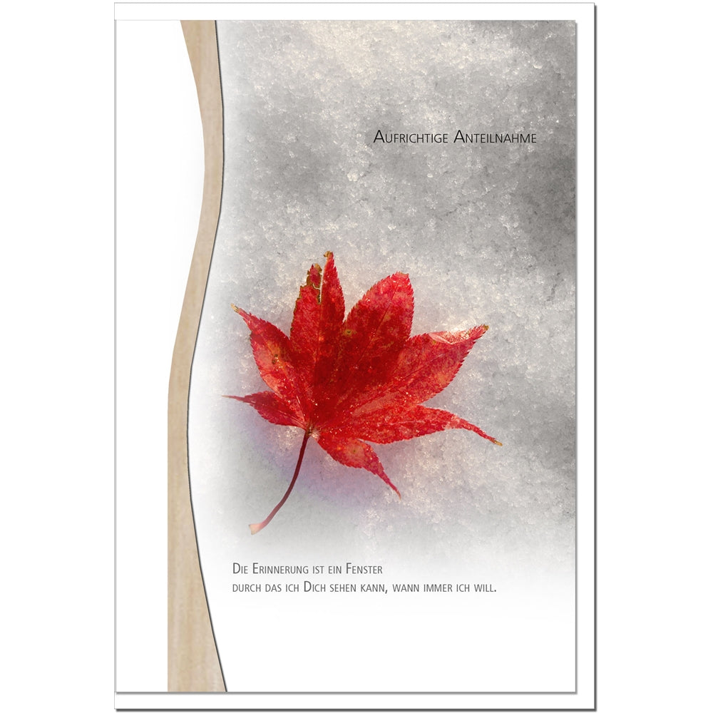 Trauerkarte ERINNERUNG - Herbst - metALUm #01346