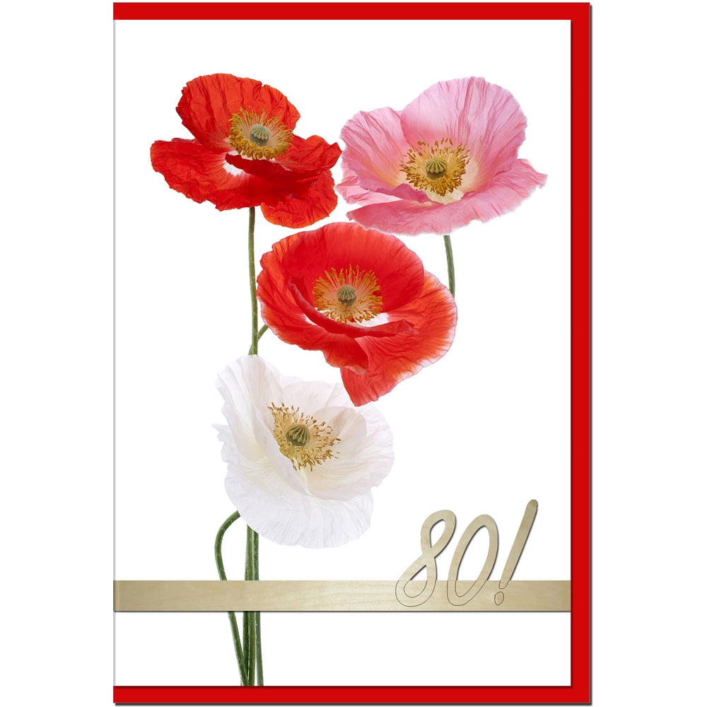 metALUm Geburtstagskarte ZAHLENKARTE 80. GEBURTSTAG - 1218009S