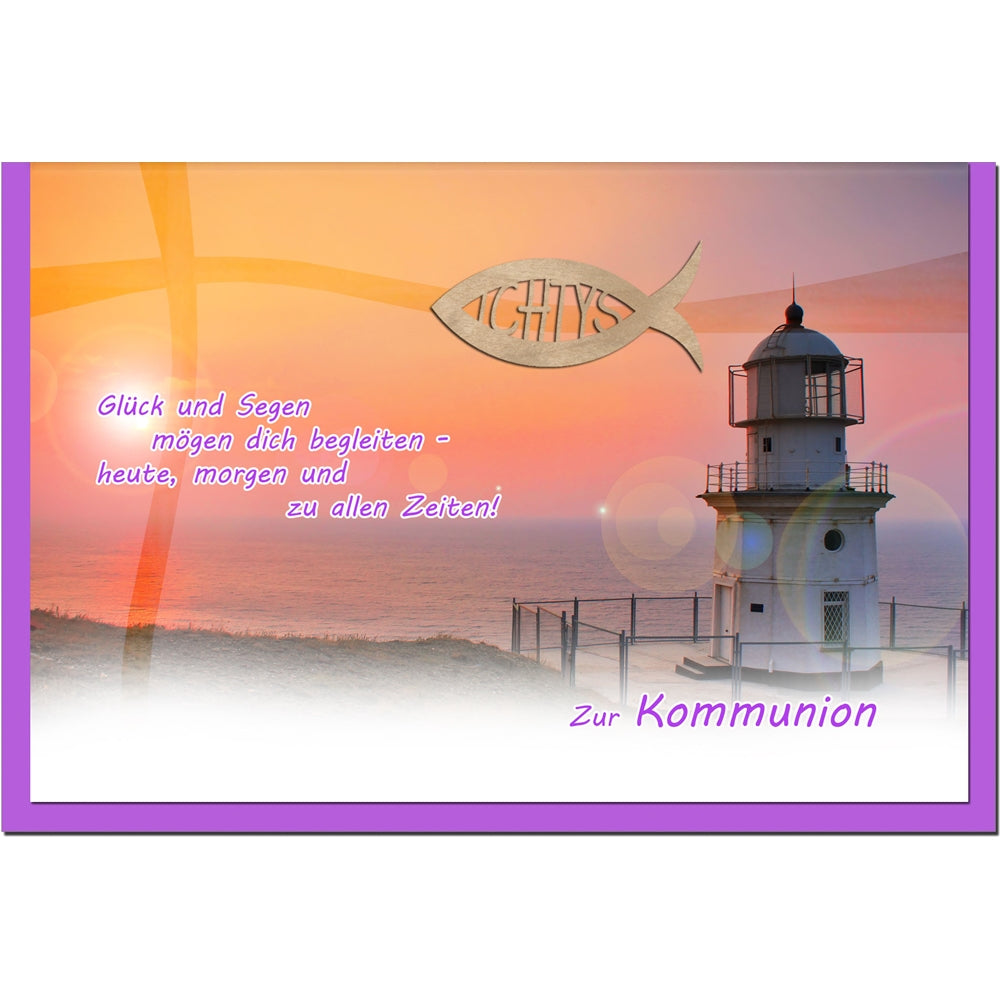 metALUm Karte zur Kommunion LEUCHTTURM - 1211053