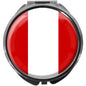 metALUm Pillendose mit Spiegel rund Metall 3 Fächer FLAGGE PERU #0081