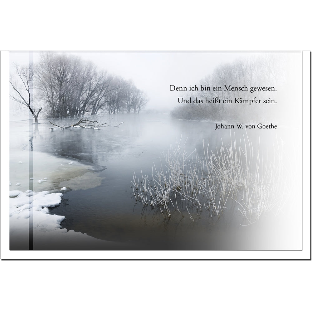 Trauerkarte KRAFT UND TROST - Flusslandschaft - metALUm # 3300039