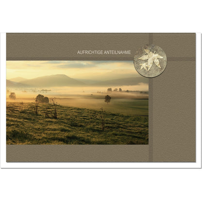 Trauerkarte Beileidskarte Kondolenzkarte Anteilnahme Erinnerung Landschaft