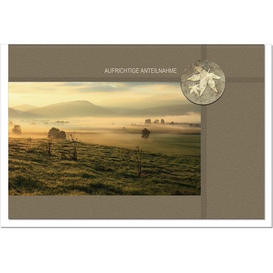 Trauerkarte Beileidskarte Kondolenzkarte Anteilnahme Erinnerung Landschaft
