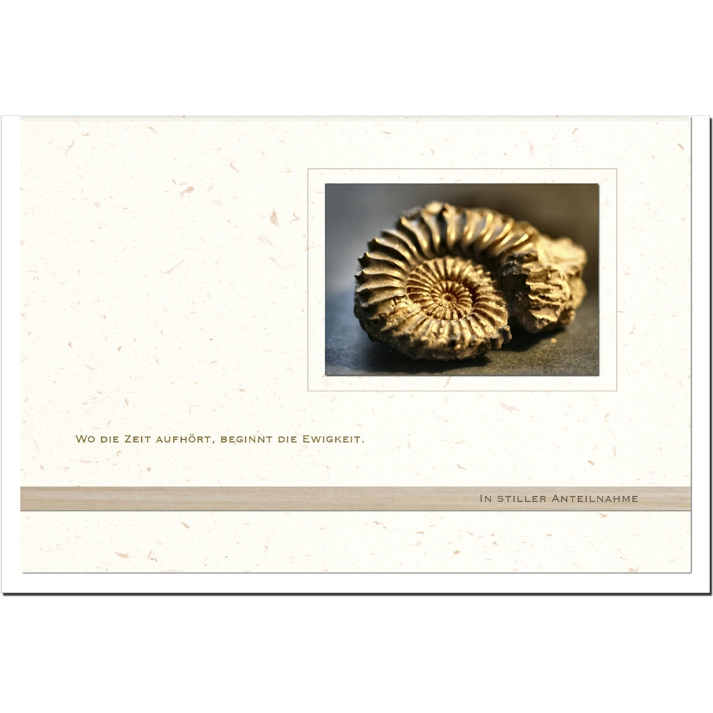 Beileidskarte BEGINN DER EWIGKEIT - Fossil - metALUm #00560