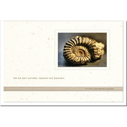 Beileidskarte BEGINN DER EWIGKEIT - Fossil - metALUm #00560