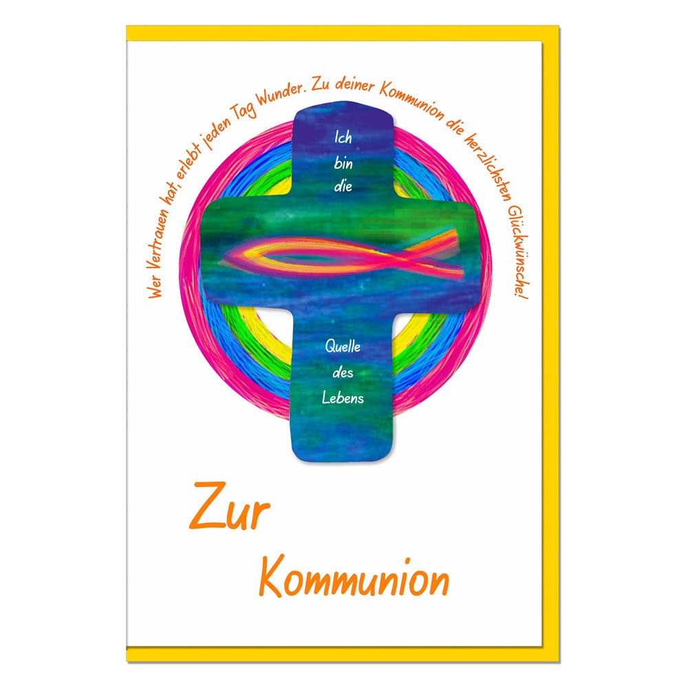 metALUm Karte zur Kommunion ICHTYS - 1011017S