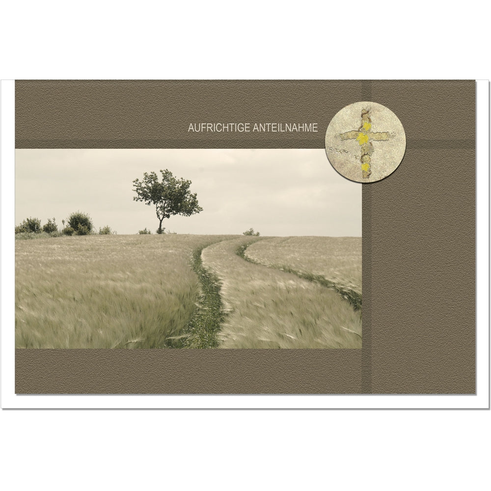 Trauerkarte Beileidskarte Kondolenzkarte Anteilnahme Geborgen Weg