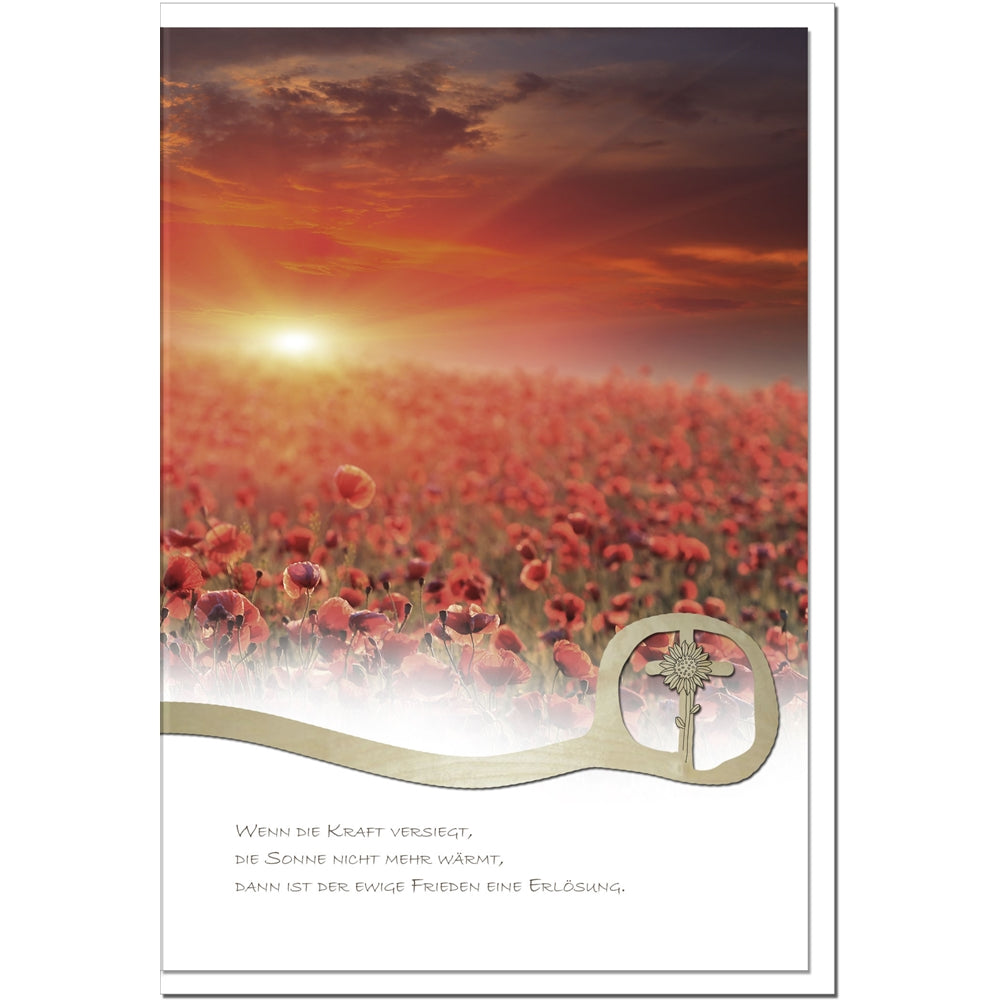 Trauerkarten XXL/Mohnfeld