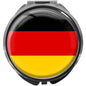 metALUm Pillendose mit Spiegel rund Metall 3 Fächer FLAGGE DEUTSCHLAND #0009