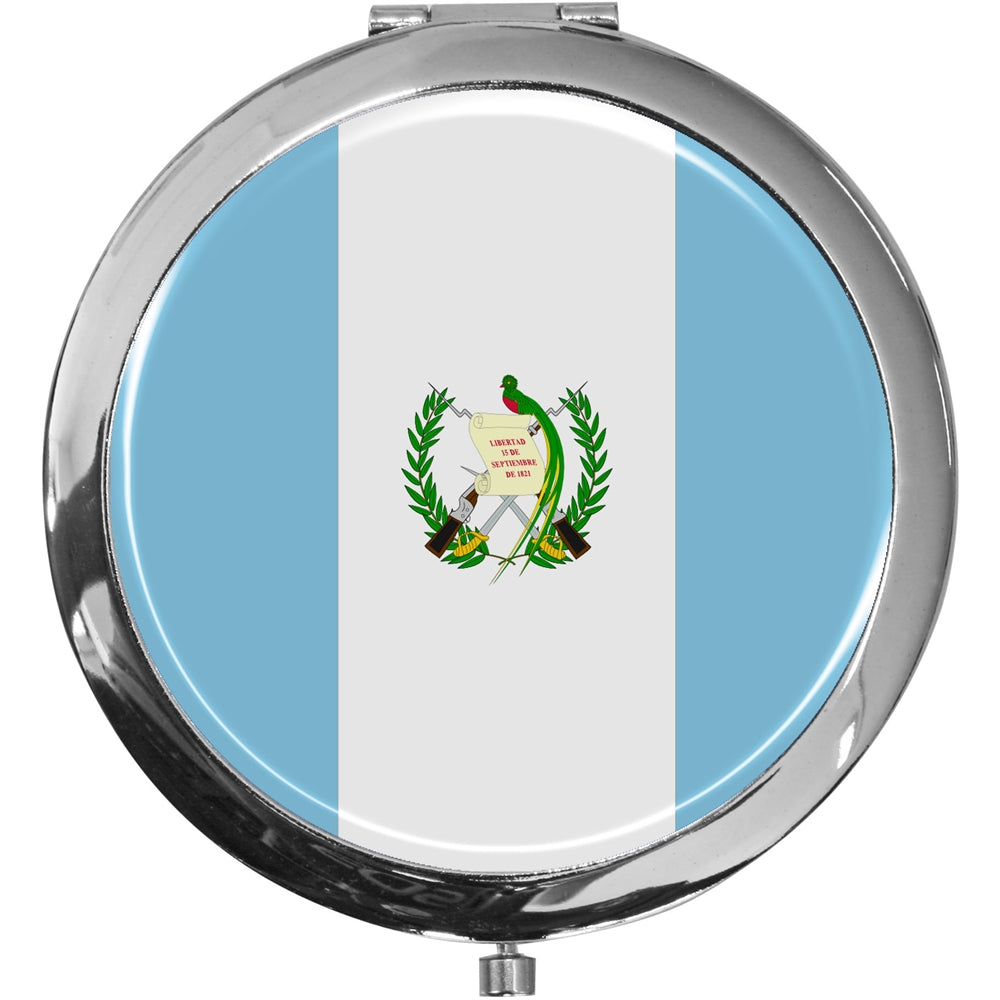 metALUm Taschenspiegel FLAGGE GUATEMALA mit 2 - facher Vergrößerung #77192B