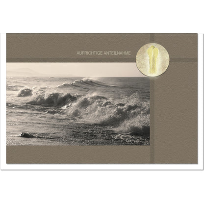 Trauerkarte Beileidskarte Kondolenzkarte Anteilnahme Strand des Lebens