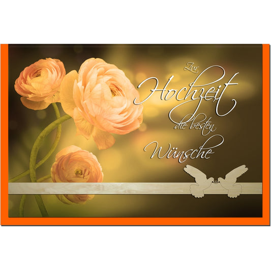 metALUm Karte zur Hochzeit ROSEN - 1207004S