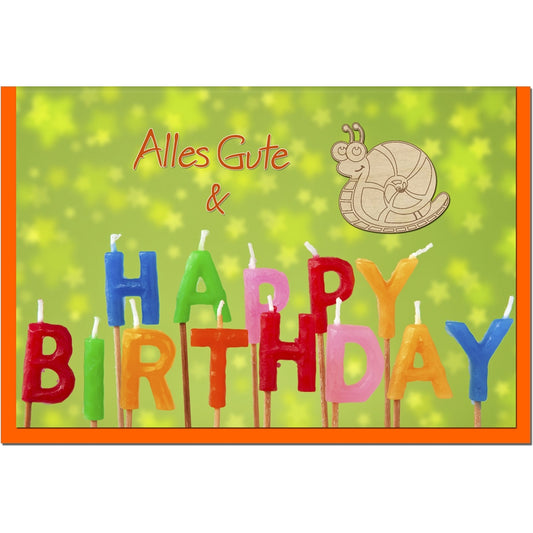 metALUm Geburtstagskarte GEBURTSTAGSKERZEN - 1206024S