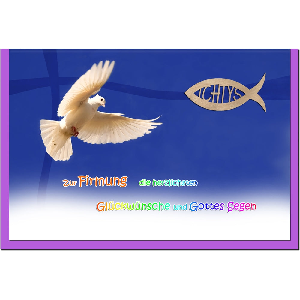 metALUm Karte zur Firmung MÖWE - 1212061F