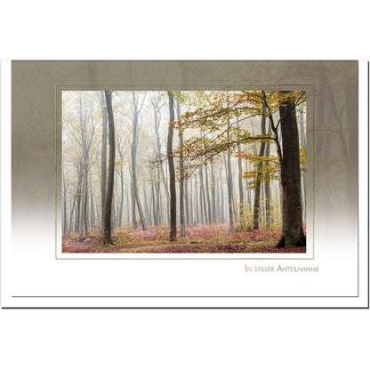 Trauerkarte ABSCHIED - Wald im Nebel - metALUm # 3300030