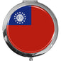 metALUm Taschenspiegel FLAGGE MYANMAR mit 2 - facher Vergrößerung #77217B