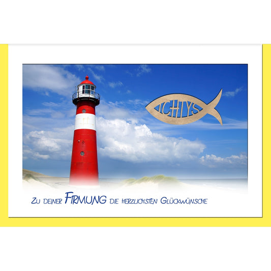 metALUm XXL Karte zur Firmung LEUCHTTURM