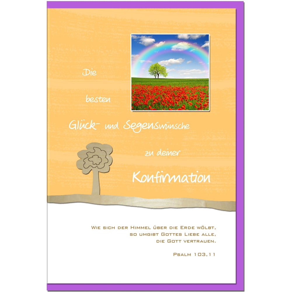 metALUm Karte zur Konfirmation REGENBOGEN - 1212001S