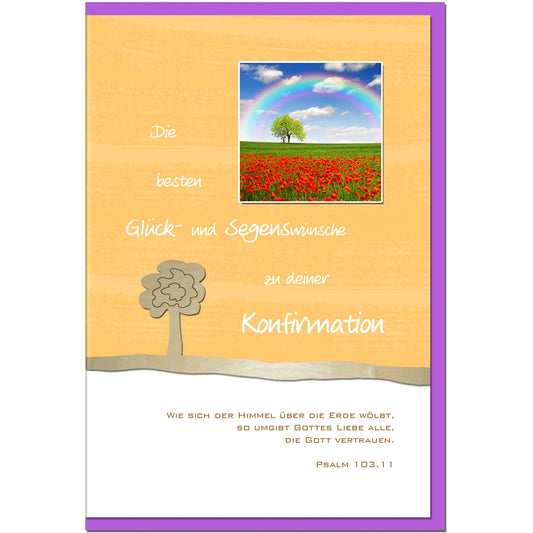 metALUm Karte zur Konfirmation REGENBOGEN - 1212001S