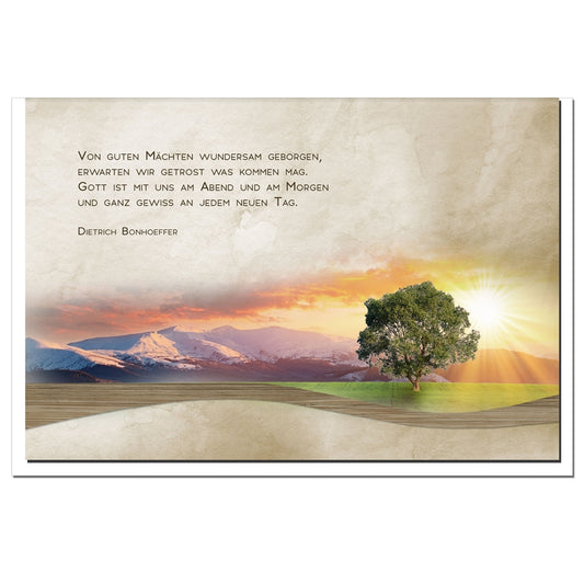 Trauerkarte ZUVERSICHT - Land der Hoffnung - metALUm # 1201089