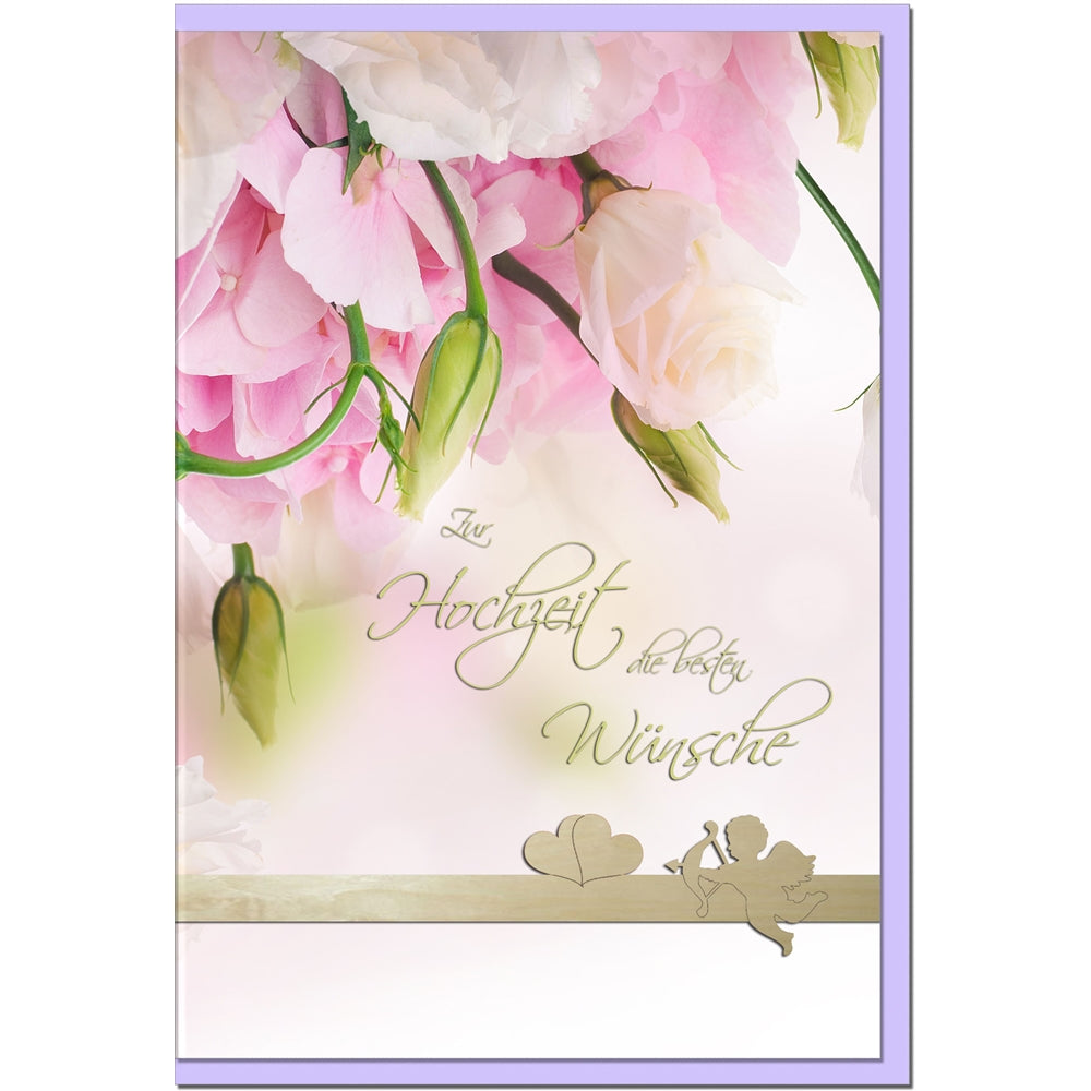 metALUm Karte zur Hochzeit BLUMEN - 1207002S