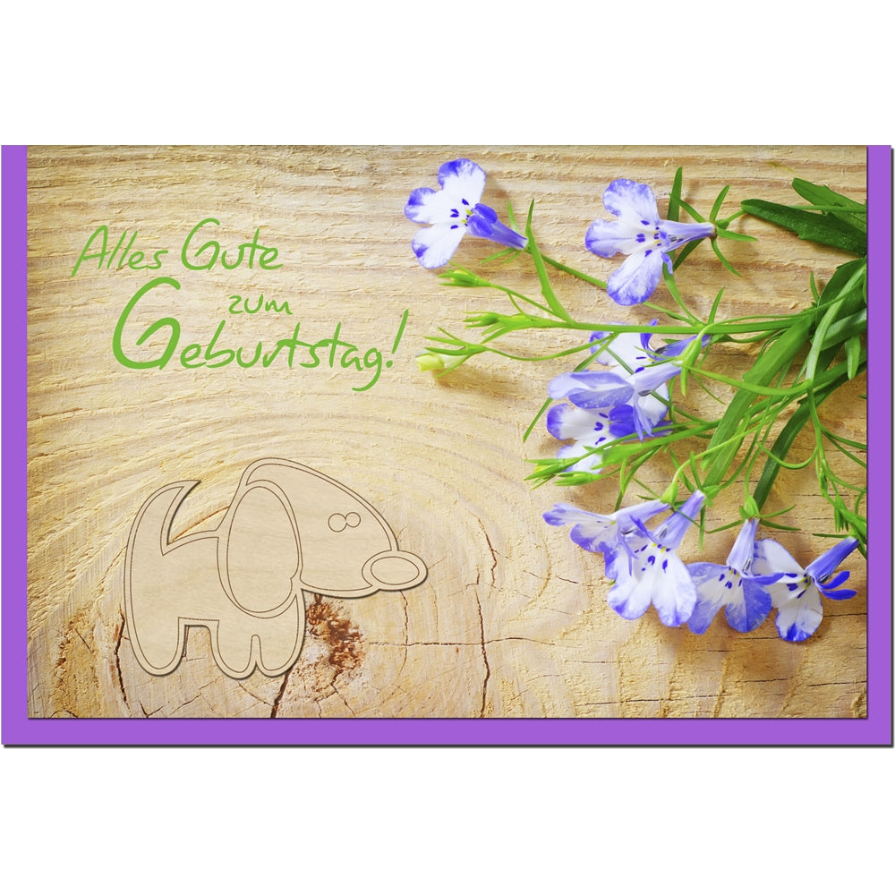 metALUm Geburtstagskarte HUND - 1206017S