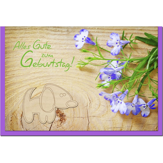 metALUm Geburtstagskarte HUND - 1206017S