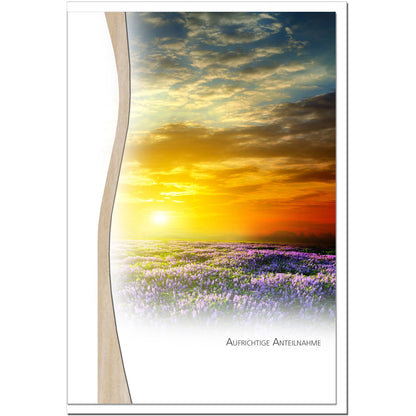 Beileidskarte ABSCHIED - Sonnenuntergang - metALUm #01345